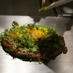 くずし鉄板 あばぐら - 茨城県産ブランド豚 美明豚の豚玉焼き