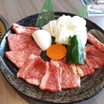 がんてつ 枚方店 - 和牛定食のお肉と野菜