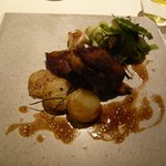レストランひらまつ レゼルヴ - 肉料理（鴨もも肉のコンフィー　そのジューソース 季節野菜とジャガイモのソテー）