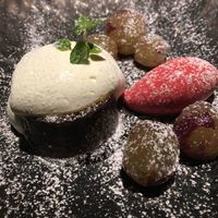 リストランテ･ヒロ  青山 - チョコレートプリンと木苺のジェラート