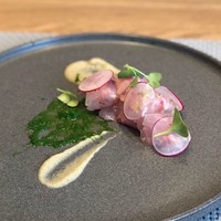 フィエルテ - 熟成黒ムツ 水ナスと春菊のソース