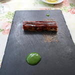 オーベルジュ・オー・ミラドー - 赤ワインで仕上げたアナゴ