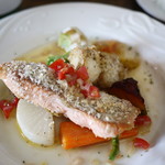 カシェルポポ - 秋鮭とホタテの香草パン粉焼