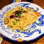 チロンボ・マリーナ - ランチB（1600円）メカジキと揚げナスのオイルスパゲッティ トラパニ風