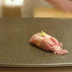 Roppongi Sushi Tatsumi - 大トロ炙り