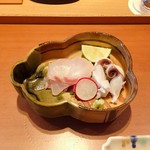 割烹・蕎麦 波と風 - 鯛・飯蛸のゲソ