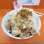 Rambou Buta Seimenjo - まぜそば並+豚増し 野菜マシ,アブラマシ,カラメ,ニンニク少なめ