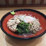 そばの神田 東一屋 - アサソバビンボー！  
      冷やし朝そば＋肉！