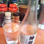 丸吉飯店 - 日本酒冷酒 750円(税込)(2019年9月19日撮影)