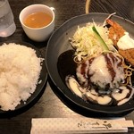 炭火酒菜ニョッキ - 190501キ日替わりランチ700円ハンバーグ