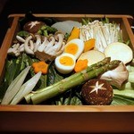 ステーキハウス 村岡 - 蒸篭（せいろ）むしの野菜です。