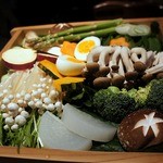 ステーキハウス 村岡 - 堺地場朝採れ野菜と旬野菜１２～１４種類です。