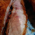 とんかつ 鉄 - 断面アップ