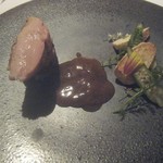 AZUR et MASA UEKI - 幸いなる出会い（天草産ホロホロ鳥、マコモダケ、ブール・ノワゼット）