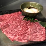 焼肉もつ鍋 五城苑 - 温玉焼きすき