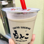 わらびもちもとこ - ドリンク写真:わらび餅ミルクティー(ほうじ茶)@500