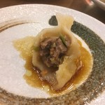 東来順 - 羊肉水餃をニンニク醤油で