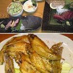 Shuzou Otoko Hatsurai - 枝豆、ソラマメ、チーズフライ、ささみポン酢、マグロとヨコワの刺身に手羽先。