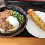 やなぎ屋 - 肉ぶっかけとちくわ天_2019年9月