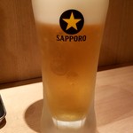 牛カツ京都勝牛 - 生ビール：190円