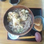 薮川そば - 舞茸天ぷらそば　焼きおにぎり