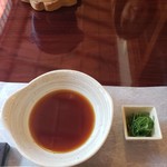 松籟庵 - 出汁醤油と九条ネギ