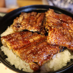 Sumibiyaki Unagi Higashiyama Bussan - うなぎ丼中(2380円)中からうざくが付きます^ ^