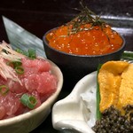 Jukusei Sashimi To Umai Sake Hitoshio - ちょっとずつええもんお猪口丼セット