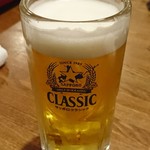 鶏料理 はし田屋 - 「生ビール(サッポロクラシック)」