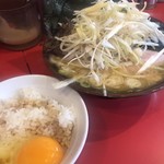 どんとこい家 - ねぎラーメン+玉子かけごはん ¥850+無料