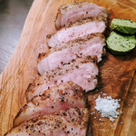 bisutoromachurisuta - 宮城産　漢方豚ロースの溶岩グリル　肉の甘み、とろける脂身・・
