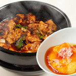 中国菜館 志苑 - 麻婆豆腐と蟹玉のハーフセット