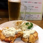 居酒屋 大島 - 新メニューの、サクサクチキン南蛮 スモークタルタルソース掛け