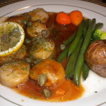 レストラン山水 - 帆立貝柱のグリル（レモンバター醤油ソース）