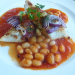 ベーカリーレストランサンマルク - 白身魚のグリル　白いんげん豆とトマトソース