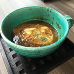 グリーンサイドカフェ - ランチコース(1750円)のオニオングラタンスープ