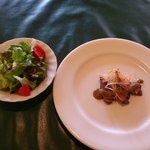 リストランテ トレンティーノ - Ａランチ（９００円）の前菜＆サラダ。