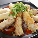 Awadaininguakatsuki - 阿波豚の天ぷら ぶっかけネギおろしポン酢