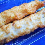 ハローズ - 鶏もも肉甘辛揚げ重398円 練り棒88円×2