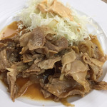 東京大学 中央食堂 - 料理写真:豚の生姜焼きは焼いて置いてあるのか皿に盛るだけです