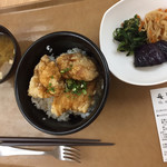 東京大学 中央食堂 - 料理写真:ワイフの朝ごはん チキン竜田丼にお惣菜と御御御付け