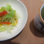 喫茶 ゑん - 料理写真:サラダ、スープ