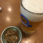 蛇の目 - 生とお通しの塩辛