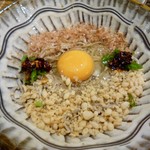 Soba&bar コゲボン - 釜玉蕎麦＋自家製ラー油
