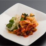 Homemade kimchi platter