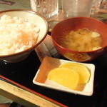 つるちゃん - コラボ定食（ご飯・味噌汁・漬物）