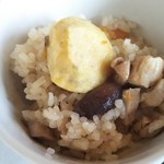 いばらき食彩香寿亭 - 盛り付けた栗五目釜飯し