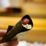 鮨 あらい - 鮪手巻き