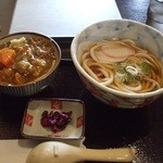 うどん工房 すぴか - うどんとカレー丼セット（５５０円）