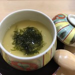 兄弟寿し - あおさと梅干しの茶碗蒸し
